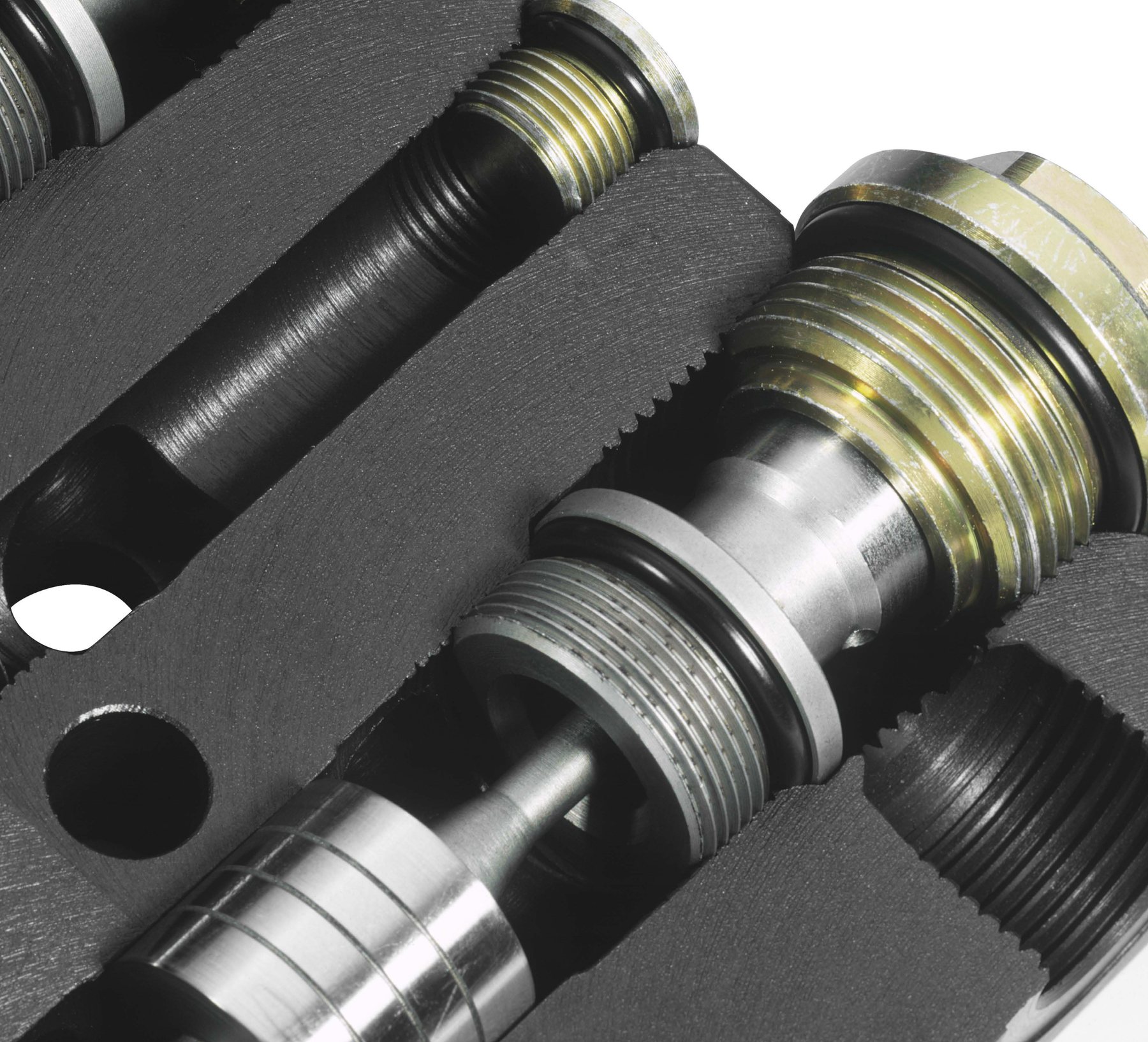 Hydraulikventil im Schnitt, Konstruktion bei A/S Sauer Hydraulik